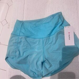 HeyNuts Focused High-Rise Running Lined Shorts 4” Turquoise XS (0-2) NWT